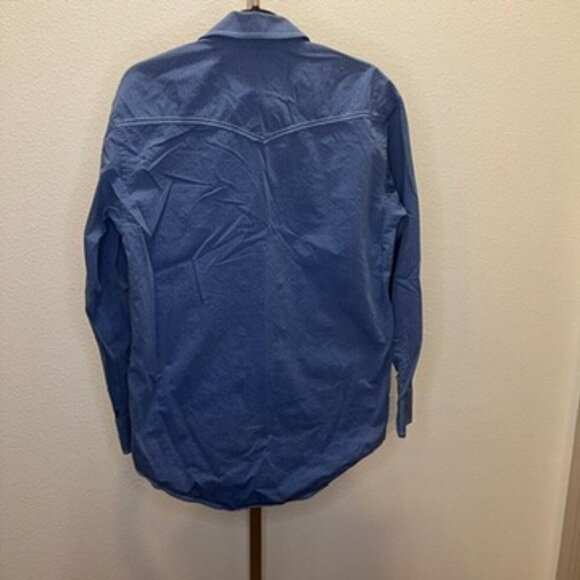 Panhandle Rough Stock Long Sleeve Shirt Blue Size Small - Picture 5 of 5